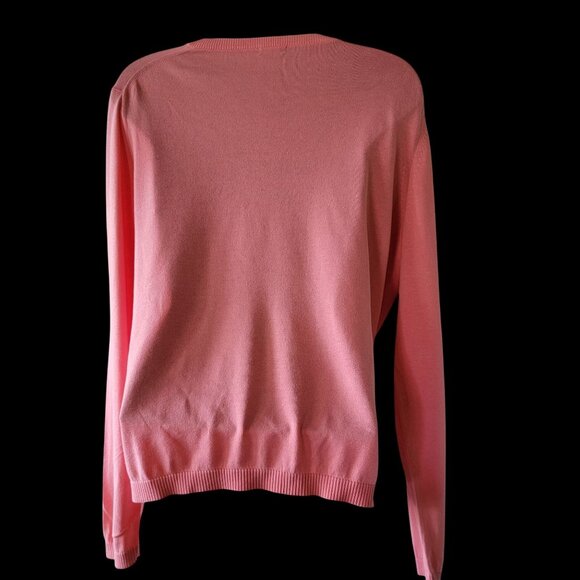 J.Crew Womens Pink V-Neck Long Sleeve Knit Sweater - Picture 3 of 8
